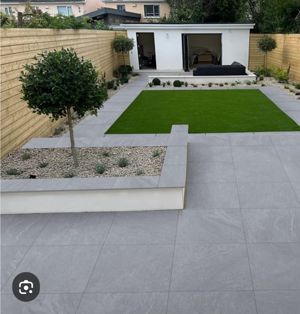 Rear garden patio